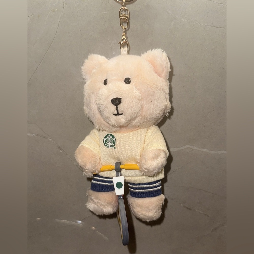 Starbucks China Exclusive Cycling Bearista Keychain - Summer Outing Series